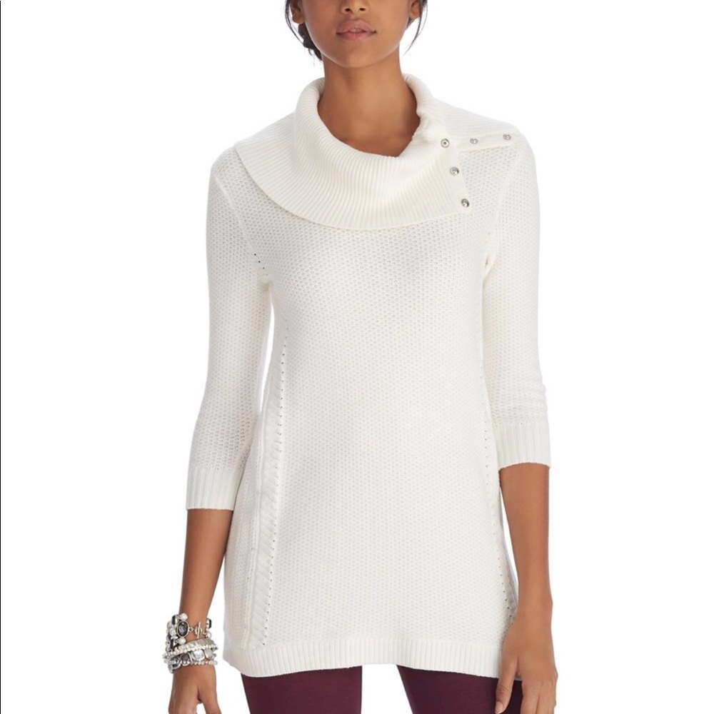 White House|Black Market•Button Cowl Neck Sweater